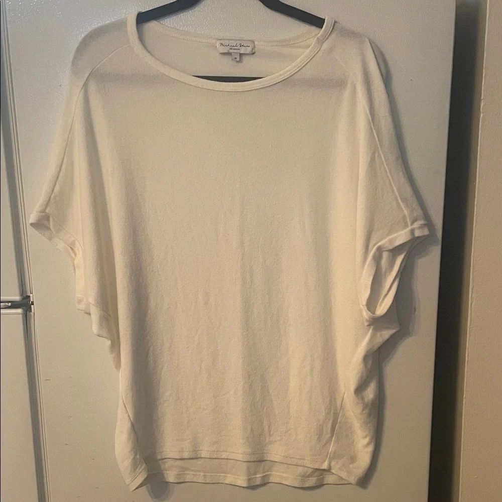 Michael Stars Medium Made in the USA White Pullover Oversized Tee Comfort